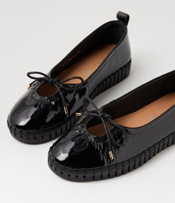 HALLOUMI MI BLACK BLACK SOLE PATENT LEATHER