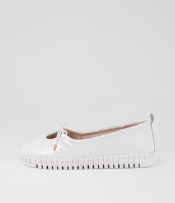 HALLOUMI MI WHITE WHITE SOLE PATENT LEATHER