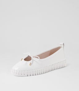 HALLOUMI MI WHITE WHITE SOLE PATENT LEATHER