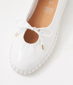 HALLOUMI MI WHITE WHITE SOLE PATENT LEATHER