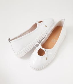 HALLOUMI MI WHITE WHITE SOLE PATENT LEATHER