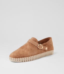 HALPHA MI LT CHOC ALMOND SOLE SUEDE