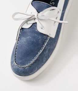 JAYLONS MI BLUE DIST WHITE LEATHER