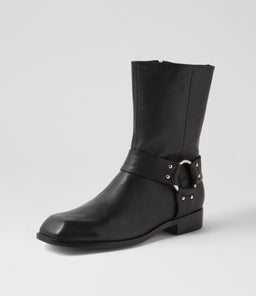 NISKIT MI BLACK BLACK HEEL LEATHER