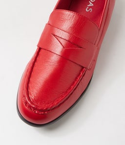 QUACKA MI DK RED LEATHER