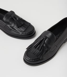 QASER MI BLACK BLACK HEEL LEATHER