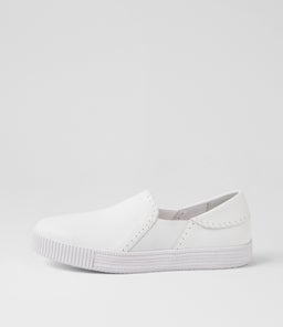 TEATIME MI WHITE WHITE SOLE LEATHER