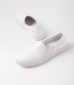 TEATIME MI WHITE WHITE SOLE LEATHER