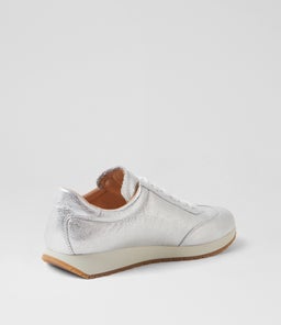 POLLINS MI WHITE SILVER RUB LEATHER