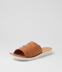 NICKIE MI DK TAN WHITE SOLE LEATHER
