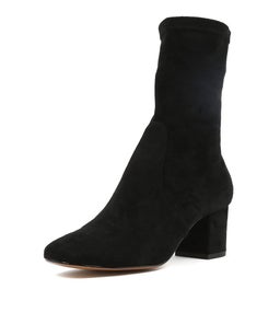 CAREFUL BLACK STRETCH MICROSUEDE