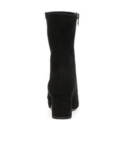 CAREFUL BLACK STRETCH MICROSUEDE