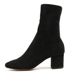 CAREFUL BLACK STRETCH MICROSUEDE