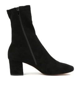 CAREFUL BLACK STRETCH MICROSUEDE