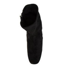 CAREFUL BLACK STRETCH MICROSUEDE