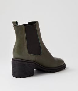 BISCOTI OLIVE LEATHER