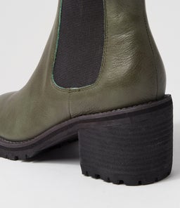 BISCOTI OLIVE LEATHER
