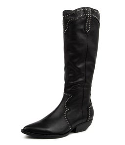 PELLA MO BLACK BLACK HEEL LEATHER