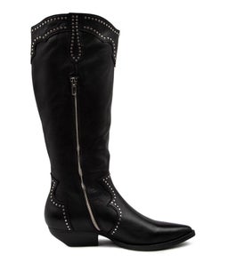 PELLA MO BLACK BLACK HEEL LEATHER
