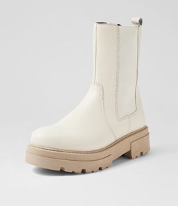 HARLA MO CREAM LEATHER