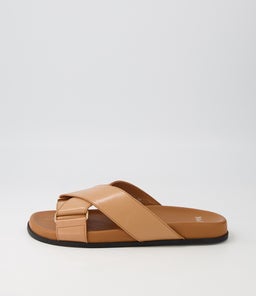 HEFTI MO CARAMEL TAN BLACK SOLE LEATHER