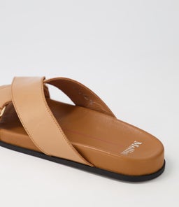 HEFTI MO CARAMEL TAN BLACK SOLE LEATHER
