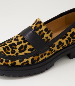 ALANTA MO LEOPARD BLACK PONY LEATHER