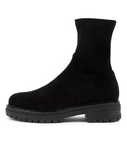ALOVE MO BLACK STRETCH MICROSUEDE