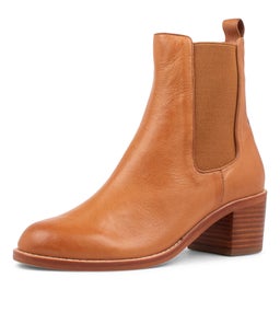 BINDI MO DK TAN CHESTNUT HEEL LEATHER