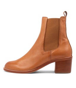 BINDI MO DK TAN CHESTNUT HEEL LEATHER