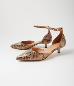 CUSHLA MO TAUPE SNAKE LEATHER