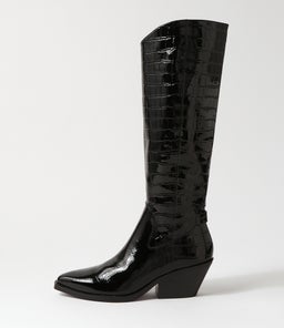 RELAX MO BLACK CROC PATENT LEATHER