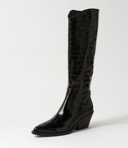 RELAX MO BLACK CROC PATENT LEATHER