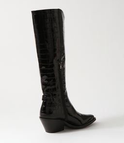 RELAX MO BLACK CROC PATENT LEATHER