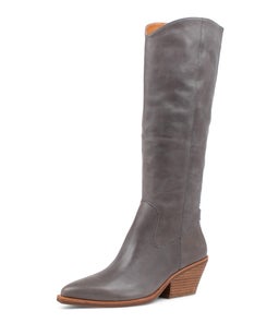 RELAX MO DUSTY DENIM NATURAL HEEL LEATHER