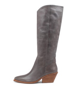RELAX MO DUSTY DENIM NATURAL HEEL LEATHER