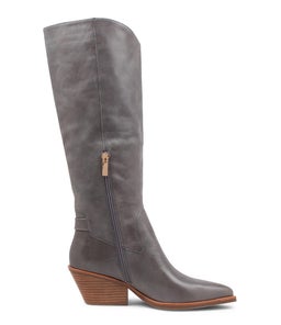 RELAX MO DUSTY DENIM NATURAL HEEL LEATHER