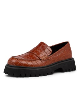 SIA MO DK TAN CROC LEATHER