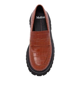 SIA MO DK TAN CROC LEATHER