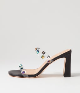 STARS MO BLACK PETROL STUD VINYLITE LEATHER