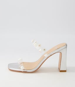 STARS MO SILVER PEARL STUD VINYLITE LEATHER