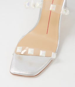 STARS MO SILVER PEARL STUD VINYLITE LEATHER