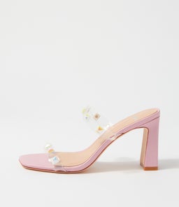 STARS MO BABY PINK PEARL STUD VINYLITE LEATHER