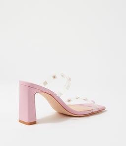 STARS MO BABY PINK PEARL STUD VINYLITE LEATHER