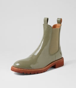 ROCCOM MO KHAKI PATENT LEATHER