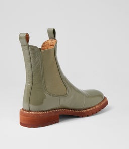 ROCCOM MO KHAKI PATENT LEATHER