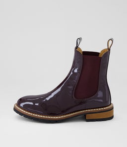 ROCCOM MO DK BURGUNDY PATENT LEATHER