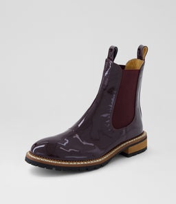 ROCCOM MO DK BURGUNDY PATENT LEATHER