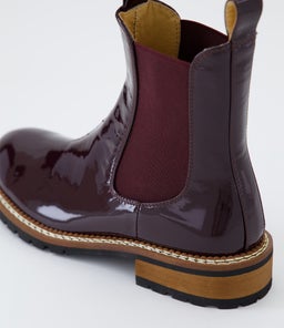 ROCCOM MO DK BURGUNDY PATENT LEATHER
