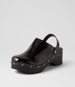 GEN MO BLACK BLACK HEEL PATENT LEATHER